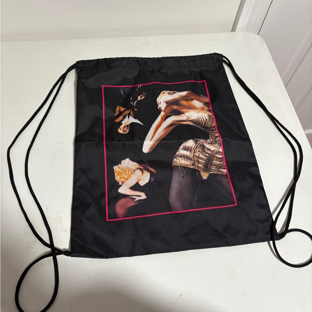 Madonna the Celebration Tour Limited Edition Black Drawstring Bag
